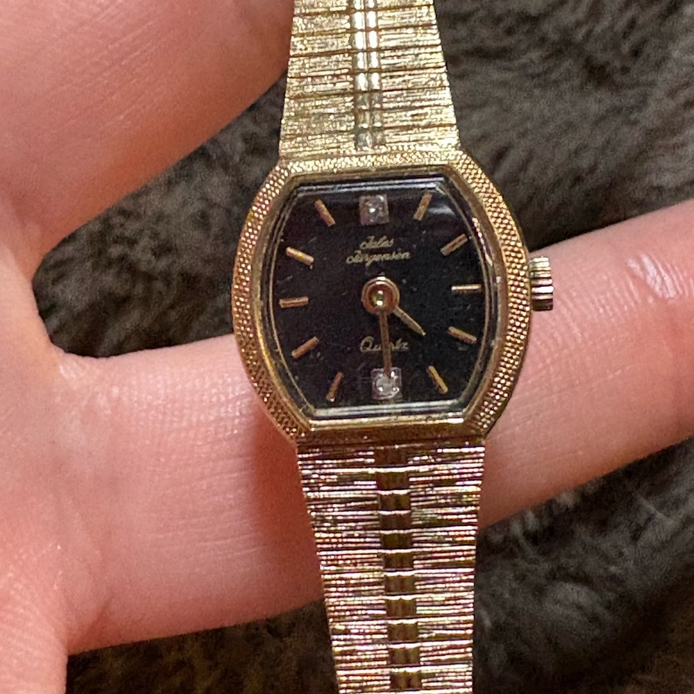 Gold Analog Watch by Alain